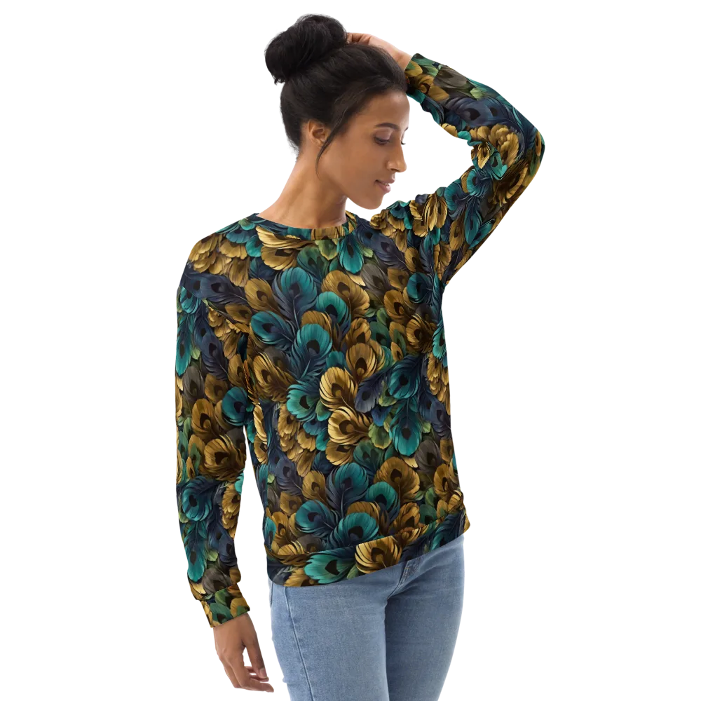 Peacock Afterglow on Sweatshirt — Right Front