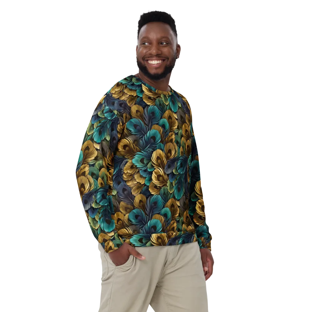 Peacock Afterglow on Sweatshirt — Front