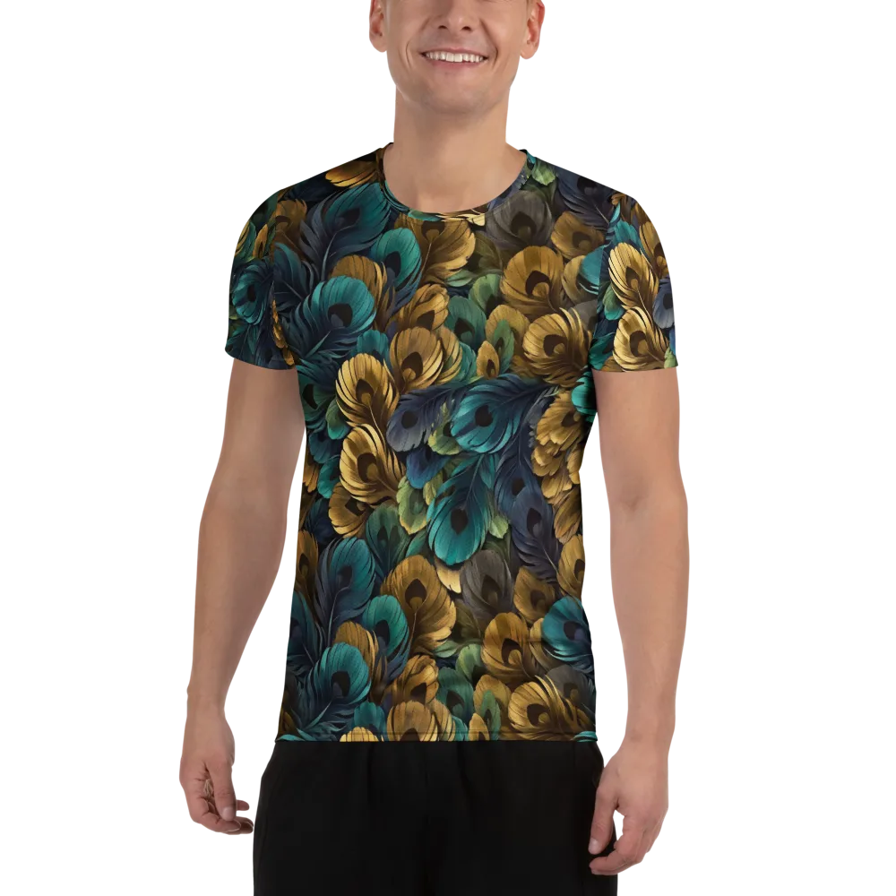 Peacock Afterglow on Men's Athletic T-Shirt — Front