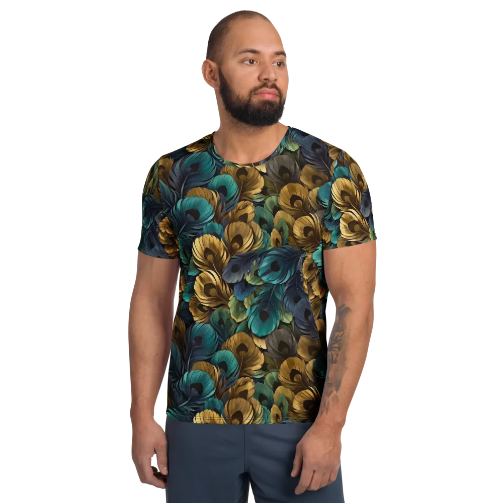 Peacock Afterglow on Men's Athletic T-Shirt — Front