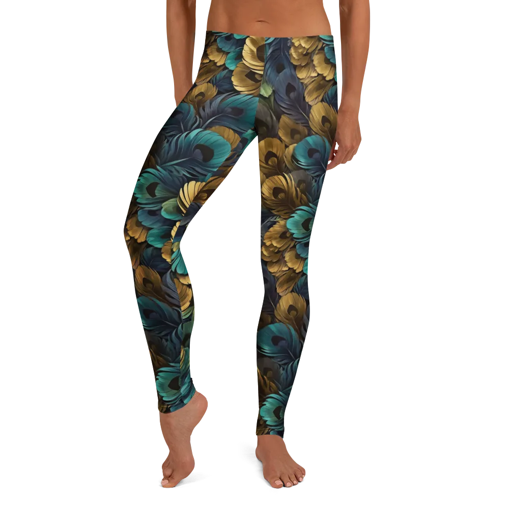 Peacock Afterglow on Leggings — Front