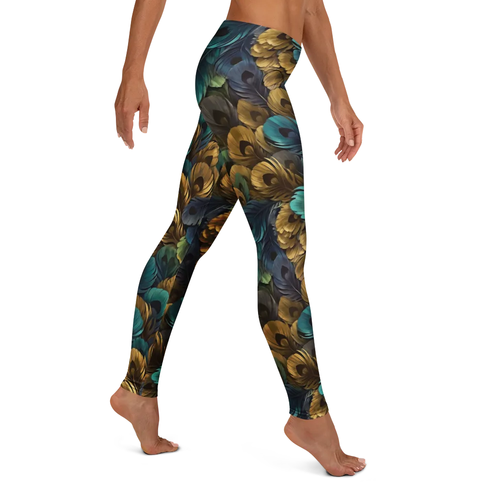 Peacock Afterglow on Leggings — Right