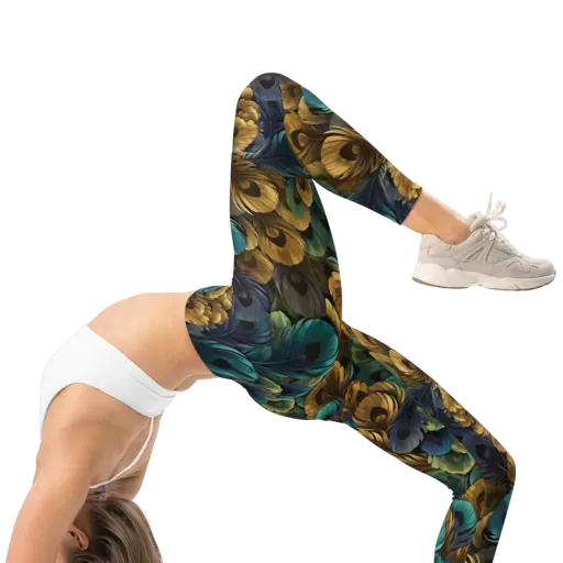 Peacock Afterglow on a Leggings