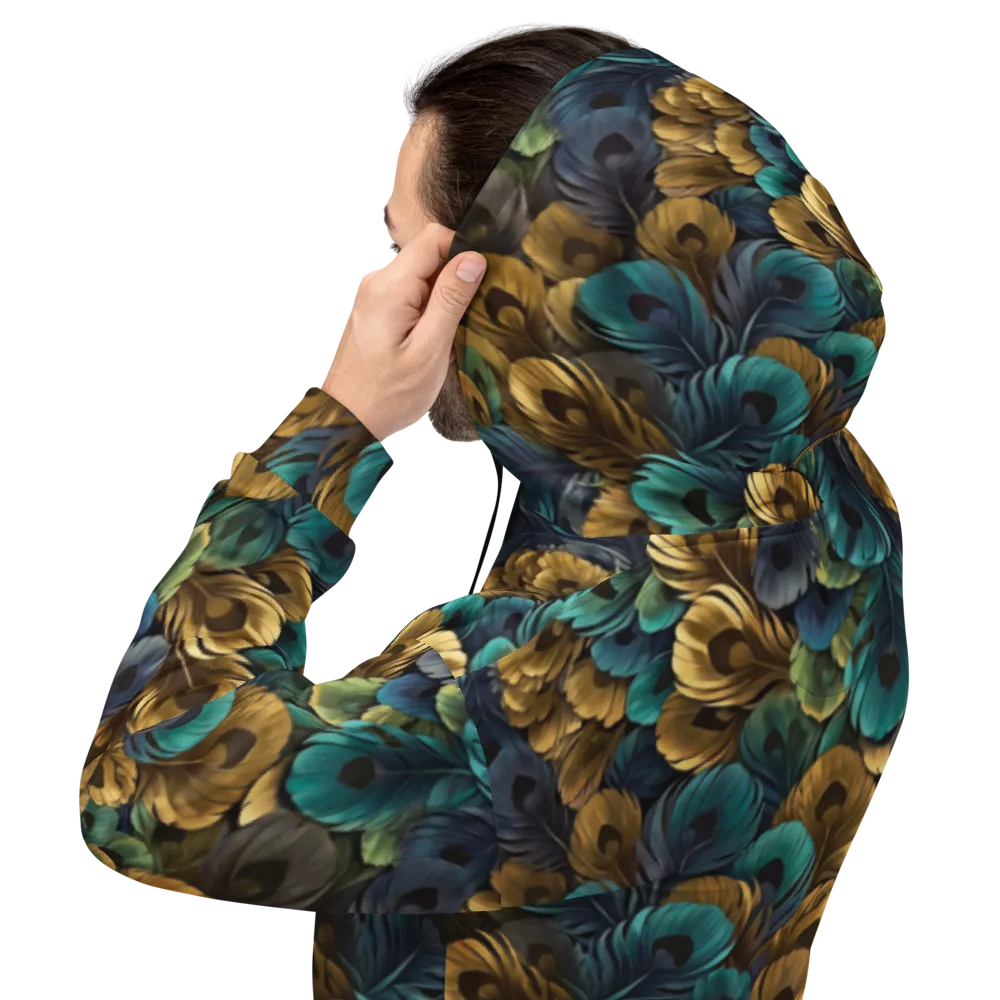 Peacock Afterglow on Hoodie — Back