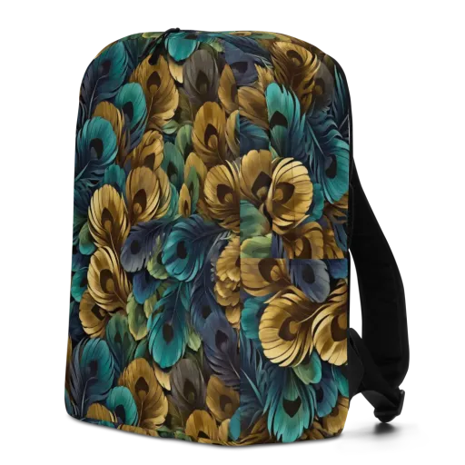 Peacock Afterglow on a Minimalist Backpack