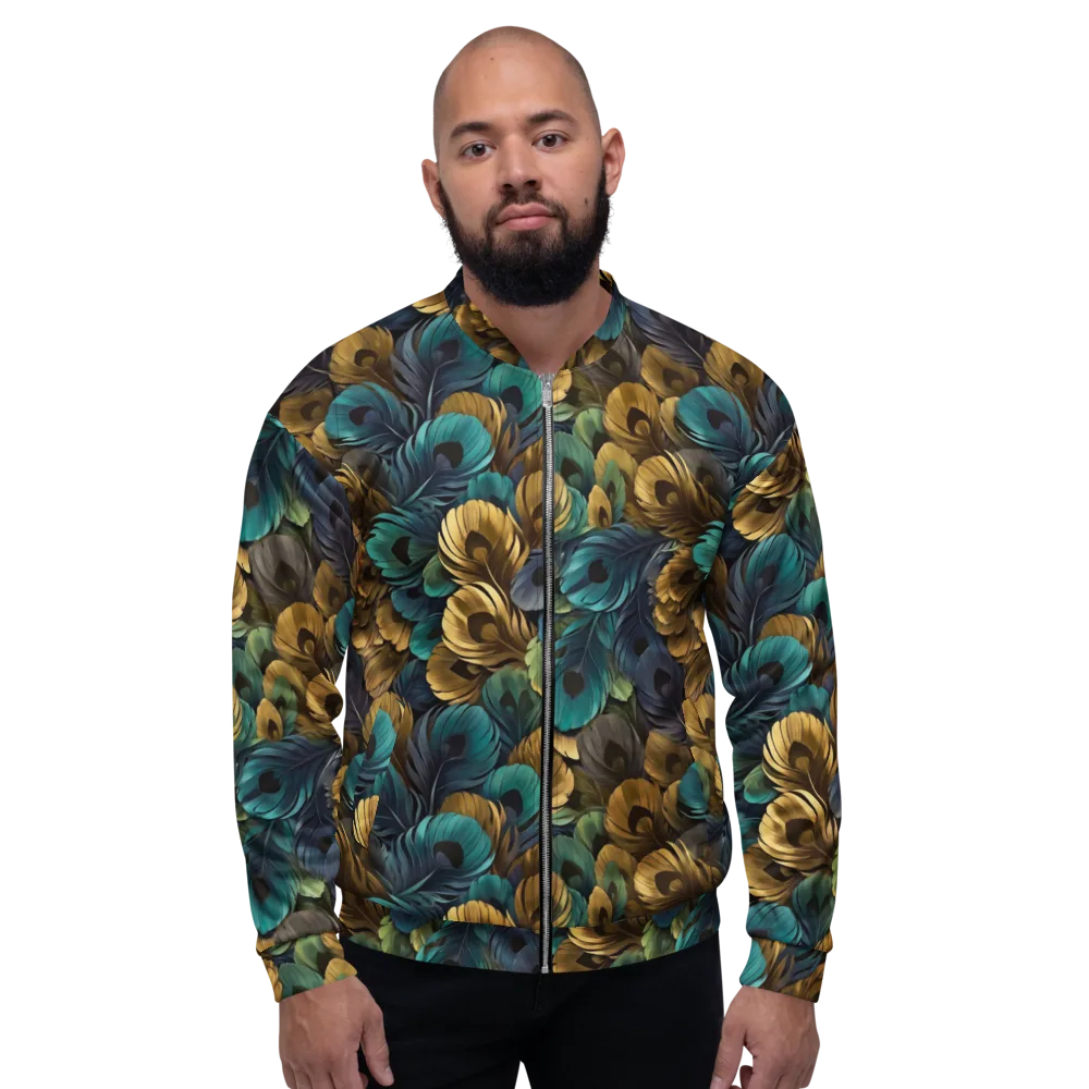 Peacock Afterglow on Bomber Jacket — Front