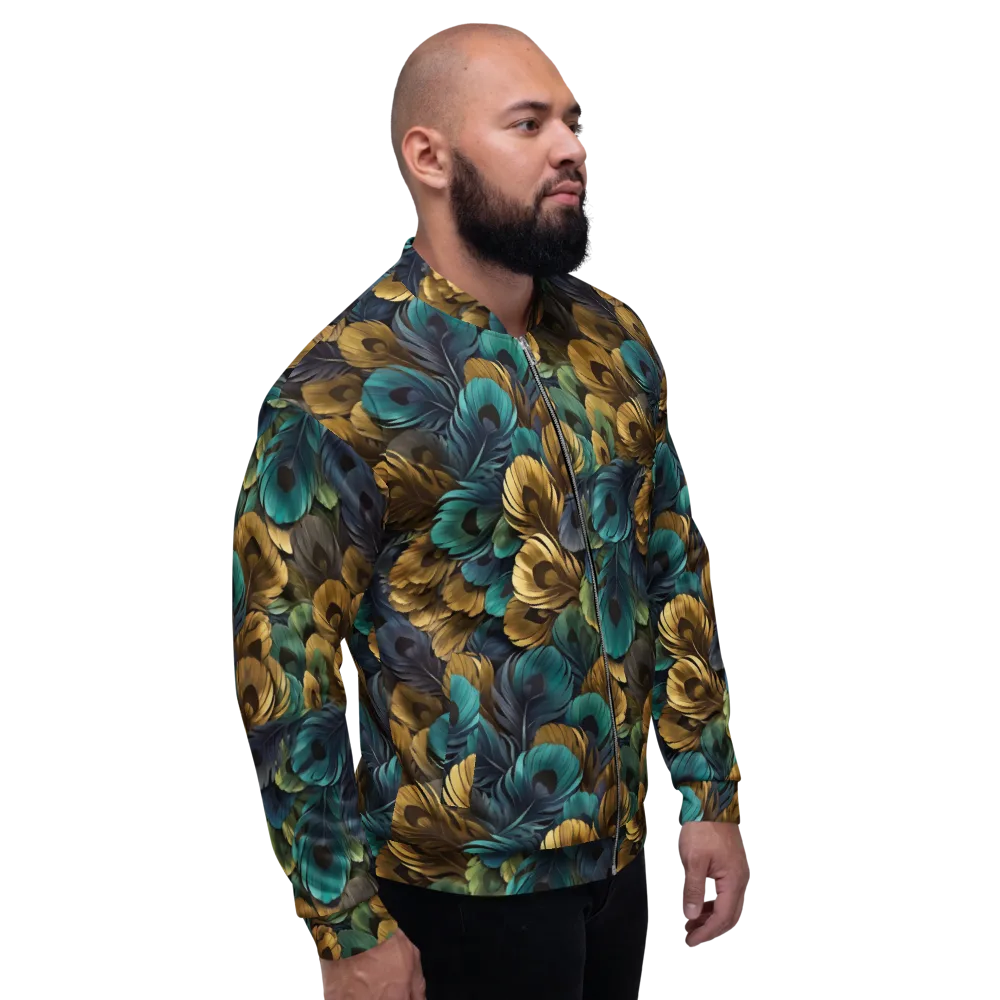 Peacock Afterglow on Bomber Jacket — Right