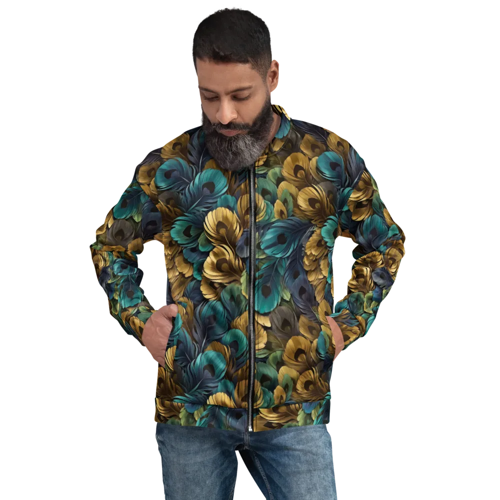 Peacock Afterglow on Bomber Jacket — Front