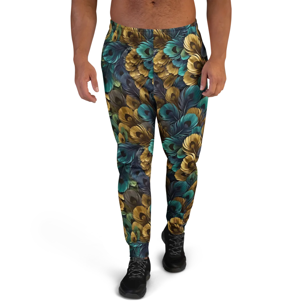 Peacock Afterglow on Men's Joggers — Front