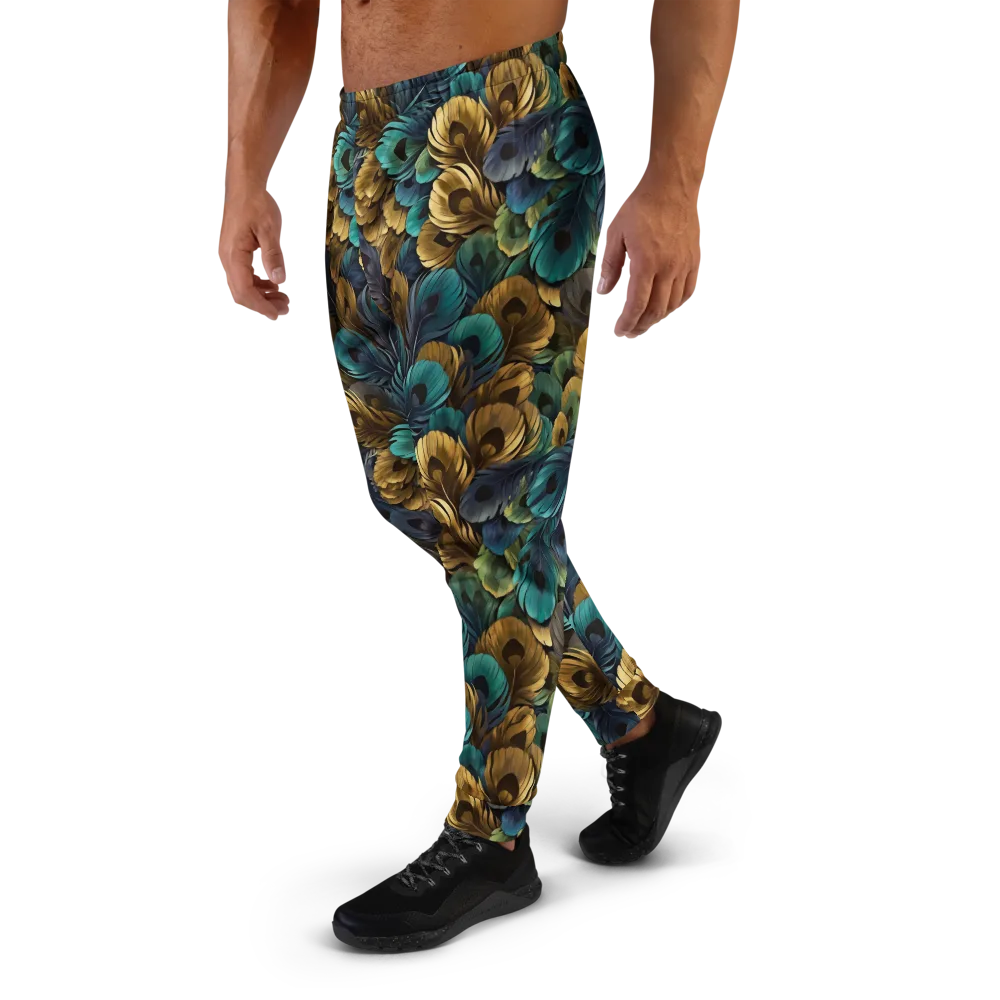 Peacock Afterglow on Men's Joggers — Left