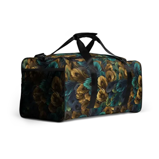 Peacock Afterglow on a Duffle Bag
