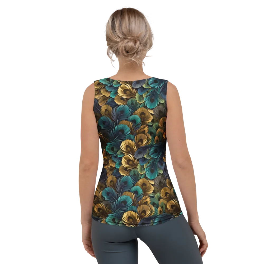 Peacock Afterglow on Women's Tank Top — Back