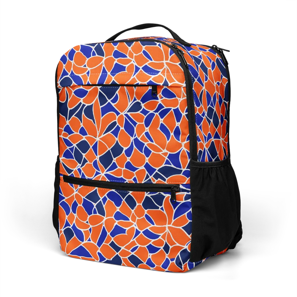 Navy Bloom Circuit on Utility Backpack — Left Front