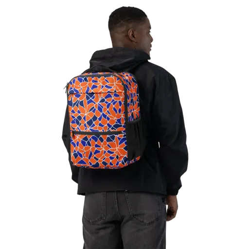 Navy Bloom Circuit on a Utility Backpack