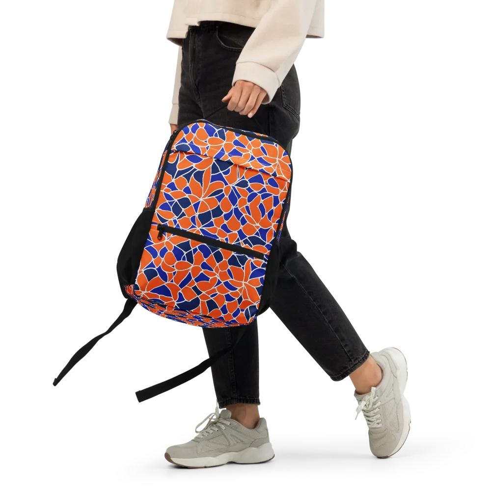 Navy Bloom Circuit on Utility Backpack — Front