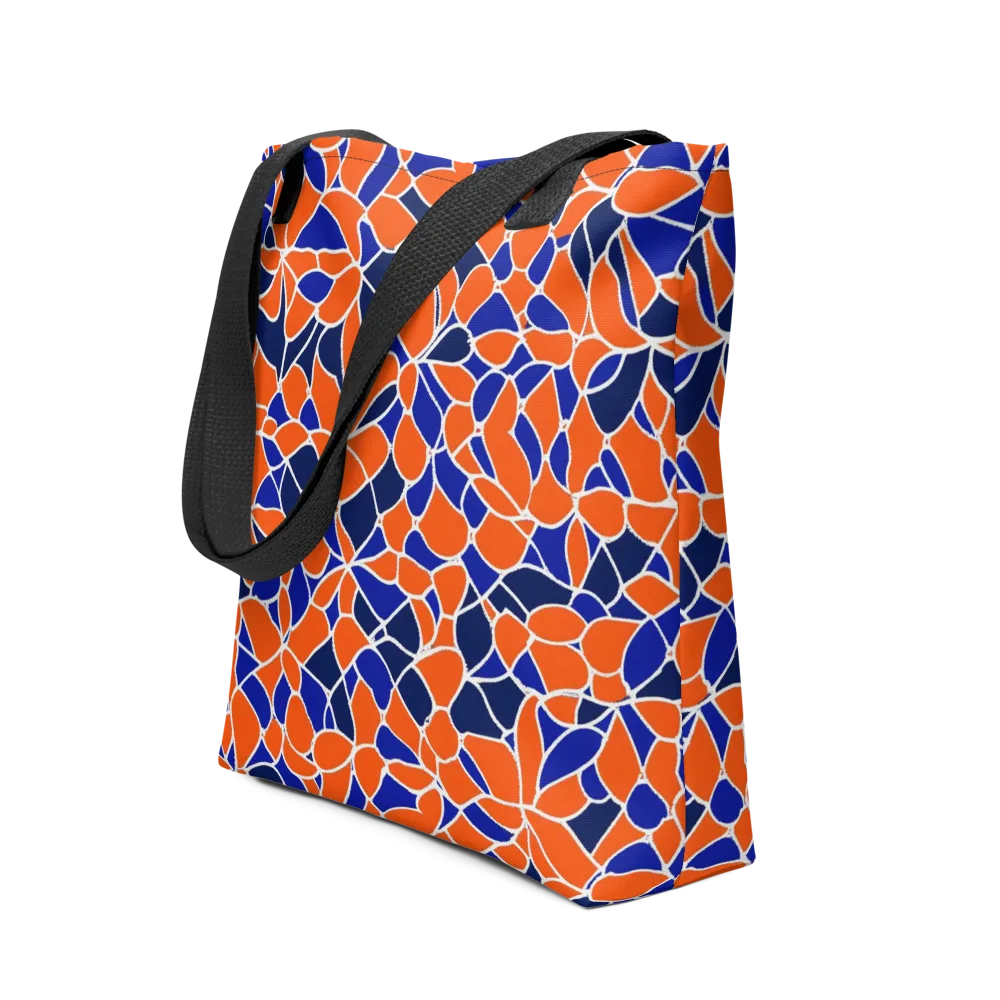 Navy Bloom Circuit on Tote Bag — Front