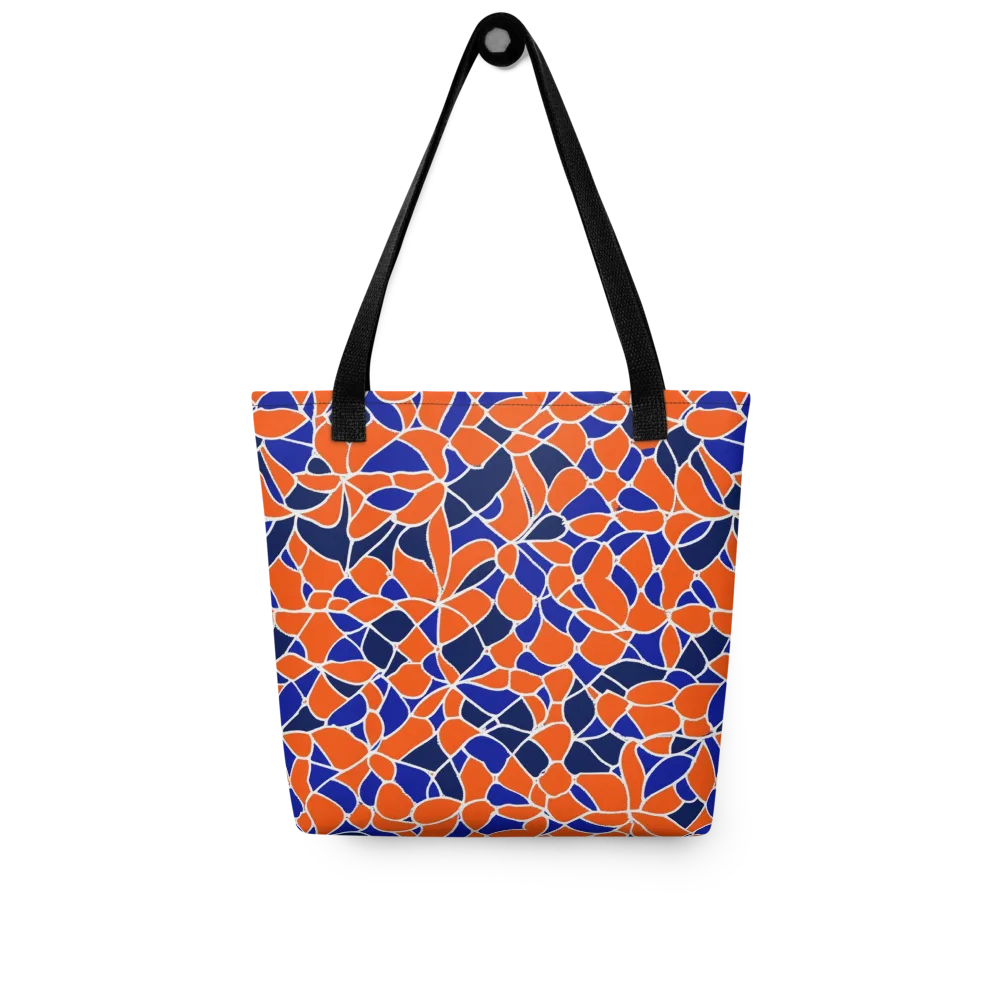 Navy Bloom Circuit on Tote Bag — Front