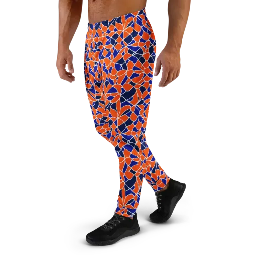 Navy Bloom Circuit on a Men's Joggers