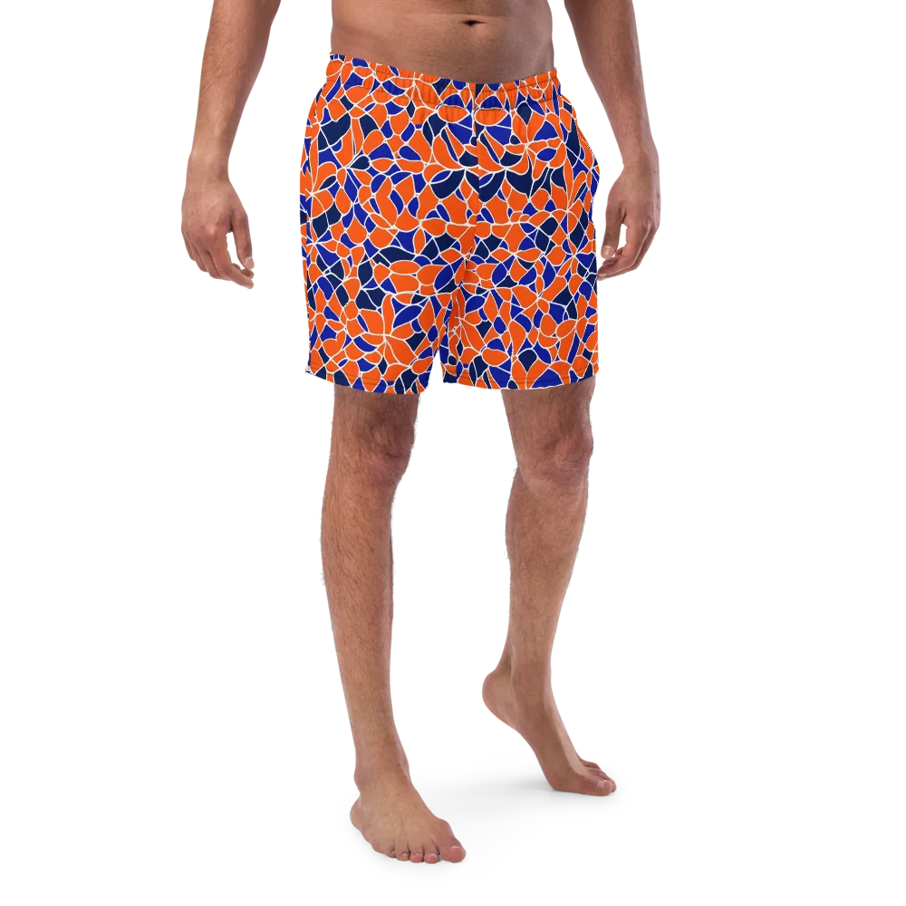 Navy Bloom Circuit on Swim Trunks — Front