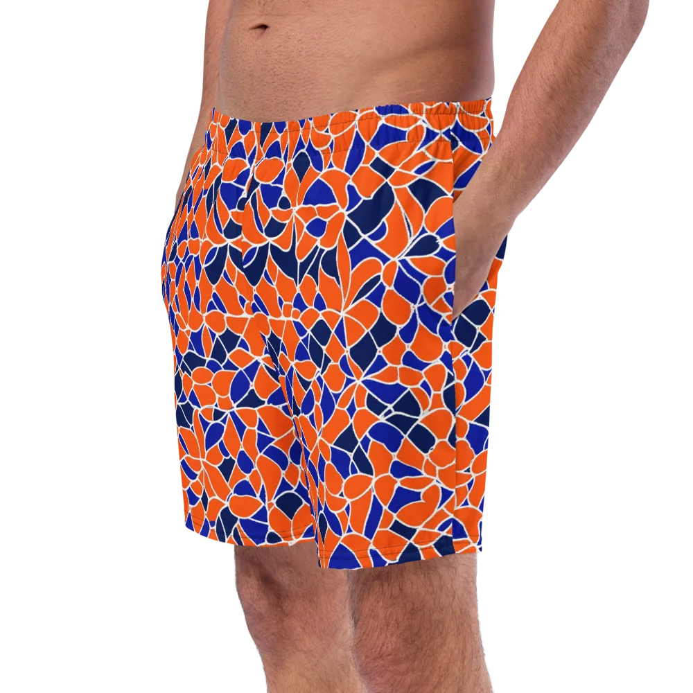 Navy Bloom Circuit on Swim Trunks — Left Front
