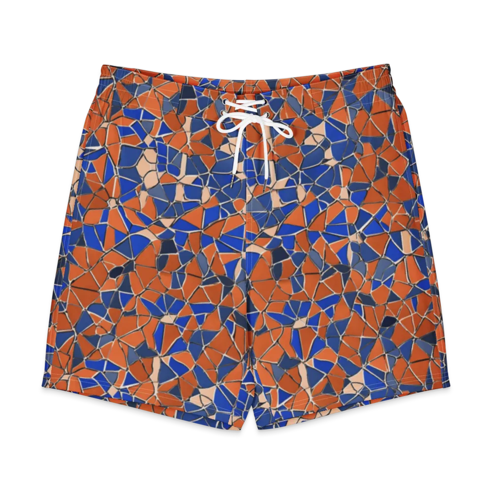 Cobalt Fissure on Men's Board Shorts — Front