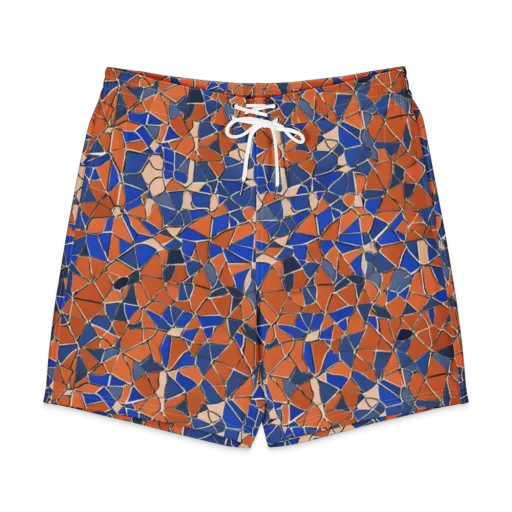 Cobalt Fissure on a Men's Board Shorts