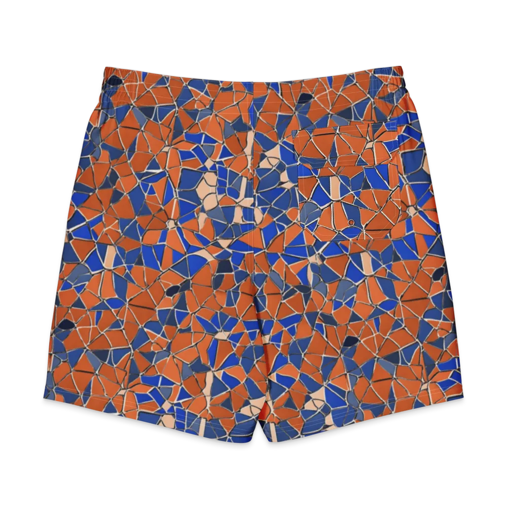 Cobalt Fissure on Men's Board Shorts — Back