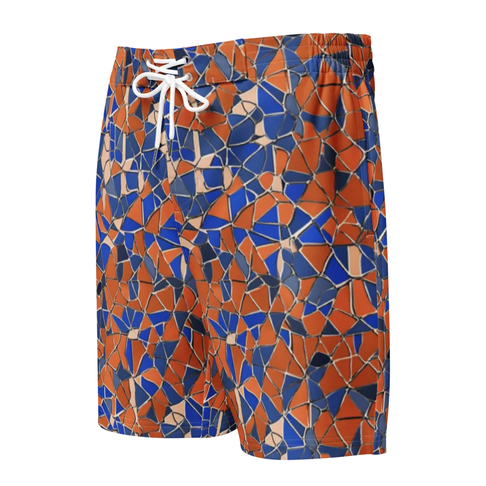 Cobalt Fissure on Men's Board Shorts — Front