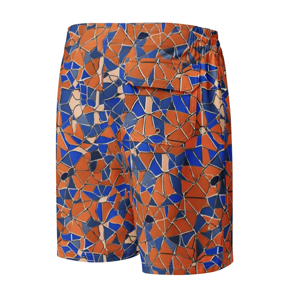 Cobalt Fissure on Men's Board Shorts — Back