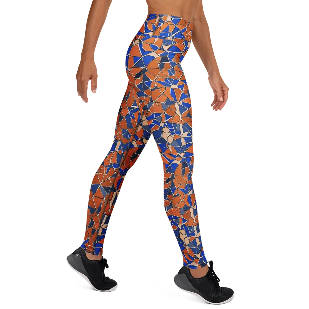 Cobalt Fissure on Yoga Leggings — Right