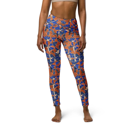Cobalt Fissure on a Yoga Leggings