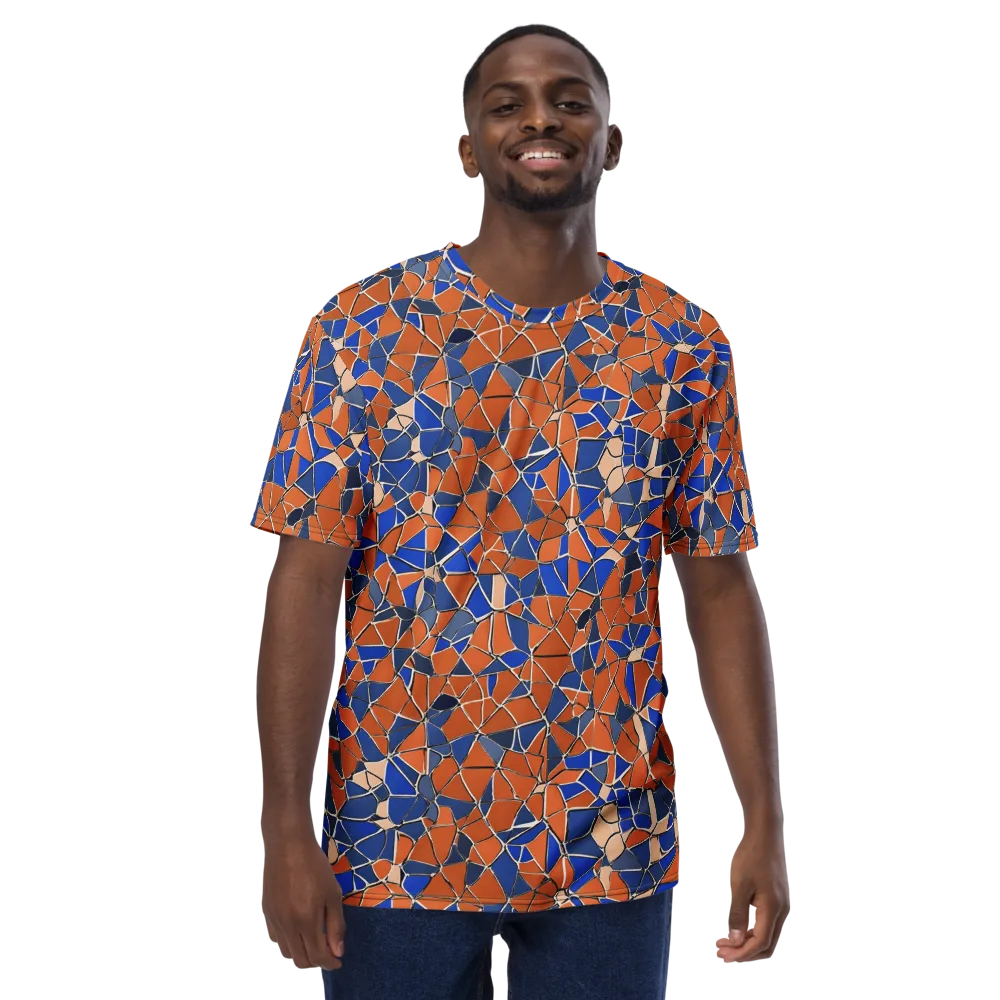 Cobalt Fissure on Men's Crew Neck T-Shirt — Front