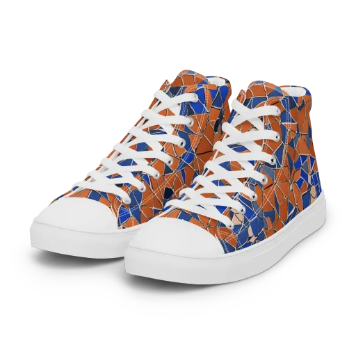 Cobalt Fissure on a Women's High Top Canvas Shoes