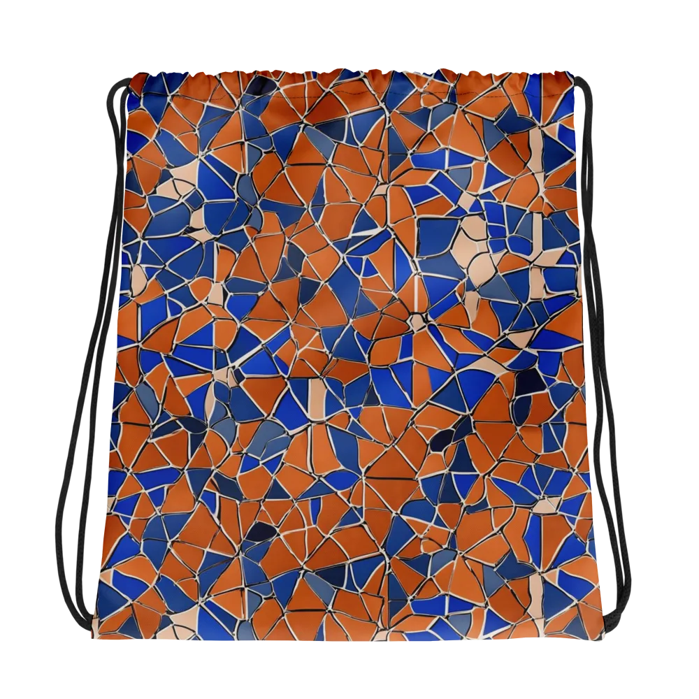 Cobalt Fissure on Drawstring Bag — Photo