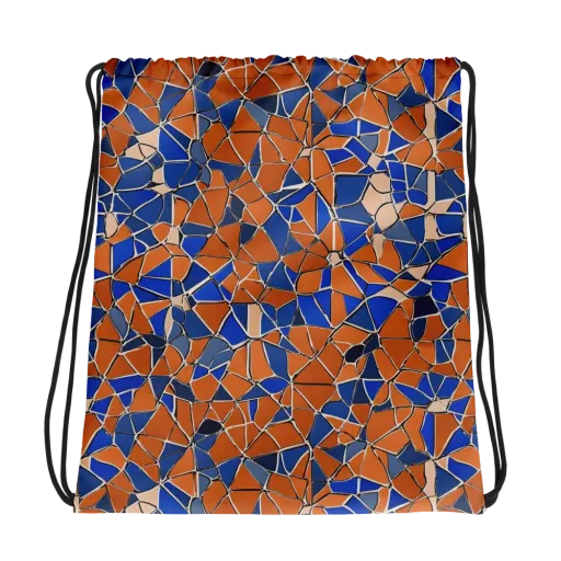 Cobalt Fissure on a Drawstring Bag