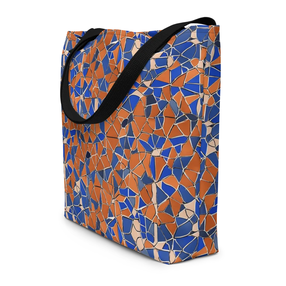 Cobalt Fissure on Large Tote Bag W/ Pocket — Front