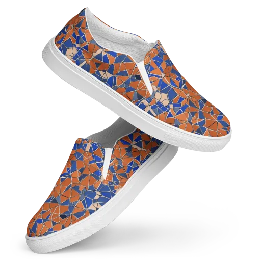 Cobalt Fissure on a Women's Slip-On Canvas Shoes