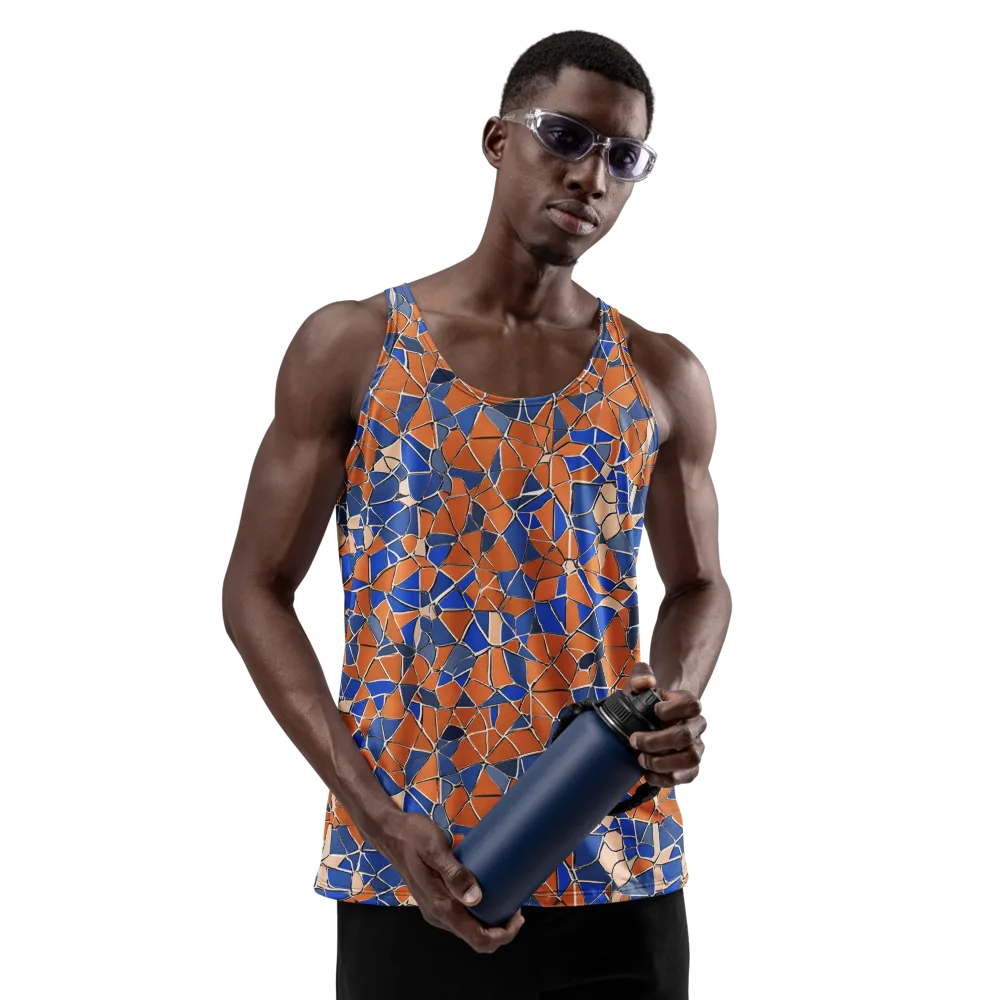 Cobalt Fissure on Men's Tank Top — Front