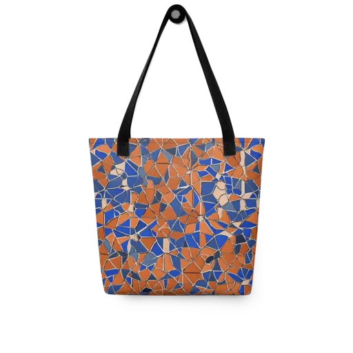 Cobalt Fissure on a Tote Bag