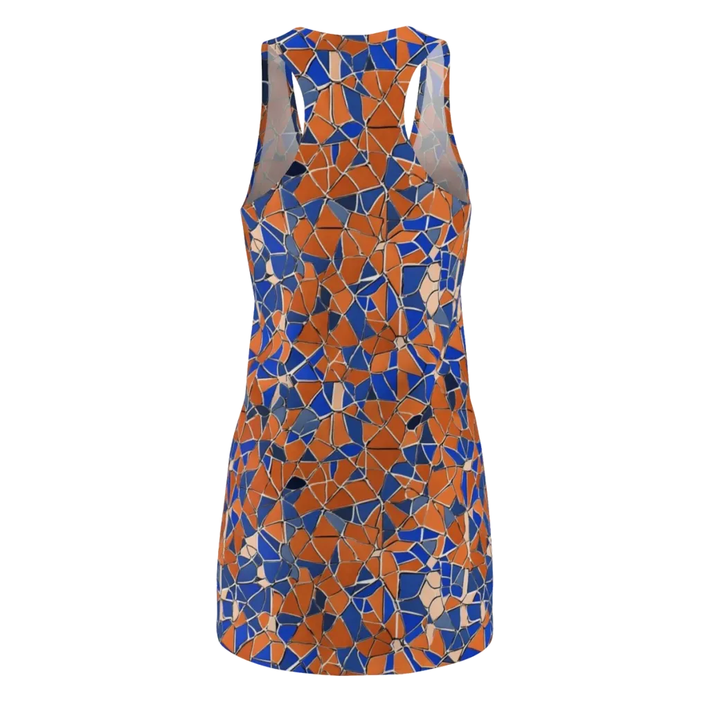 Cobalt Fissure on Racerback Dress — Back
