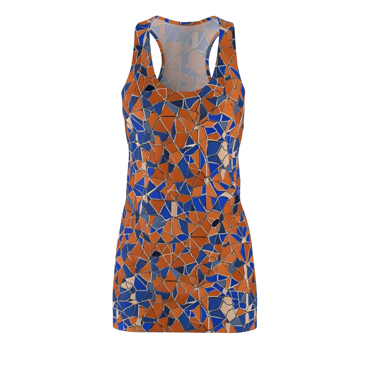 Cobalt Fissure on Racerback Dress — Front