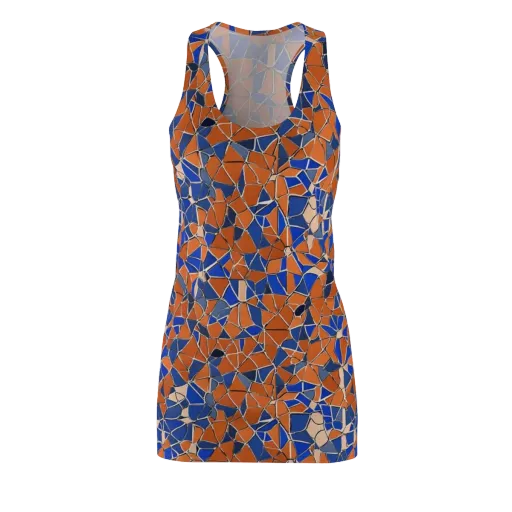 Cobalt Fissure on a Racerback Dress