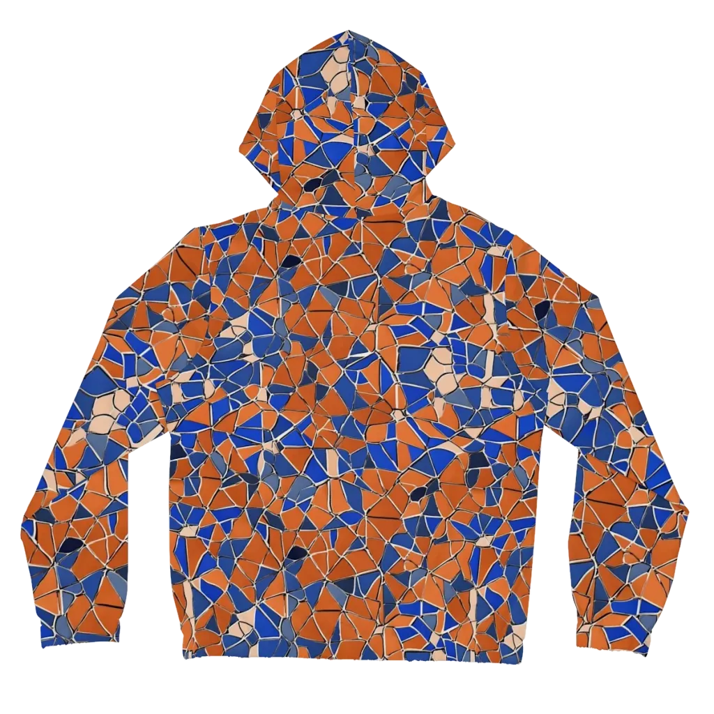 Cobalt Fissure on Women's Full-Zip Hoodie — Back
