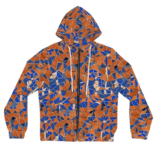 Cobalt Fissure on a Women's Full-Zip Hoodie