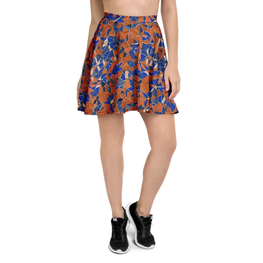 Cobalt Fissure on a Skater Skirt