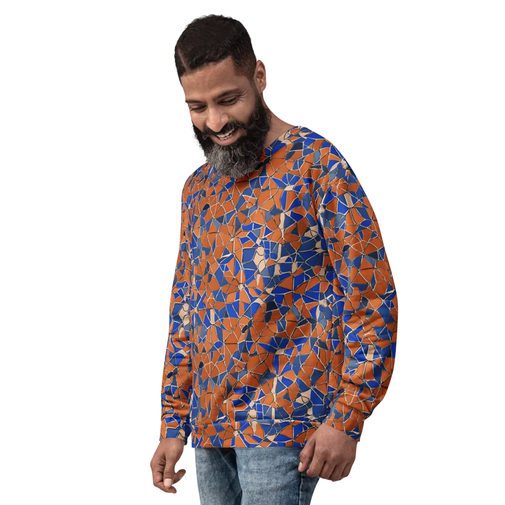 Cobalt Fissure on Sweatshirt — Left Front