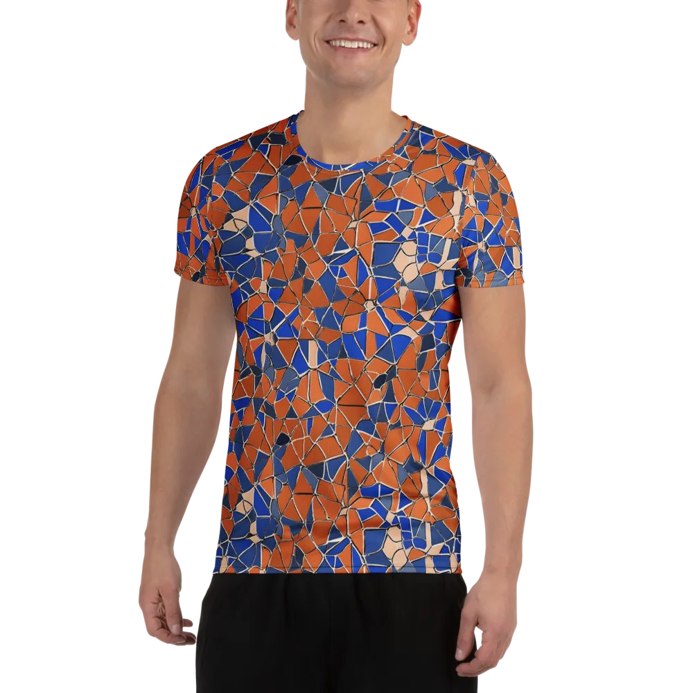 Cobalt Fissure on Men's Athletic T-Shirt — Front