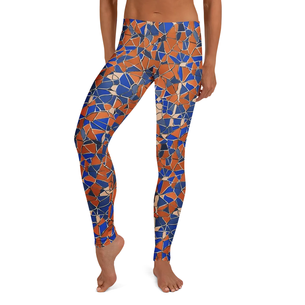 Cobalt Fissure on Leggings — Front