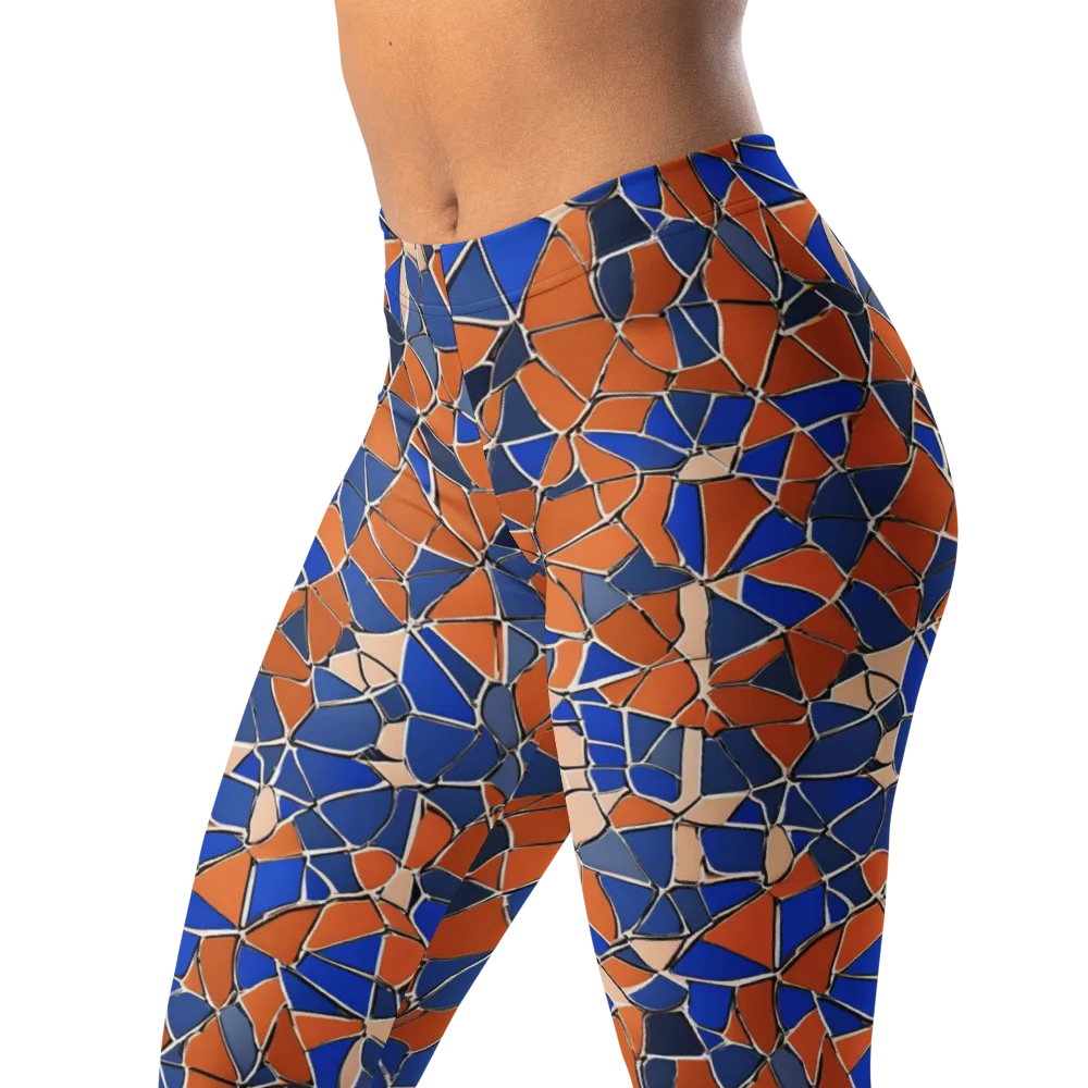 Cobalt Fissure on Leggings — Left Front