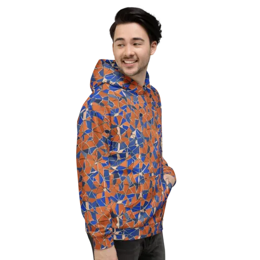 Cobalt Fissure on a Hoodie